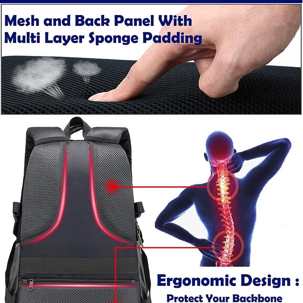 New UNISEX Backpack for School , fits Large Laptop with USB Port - Picture 8 of 12